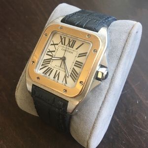 Cartier Santos 100 M two tone / gold steel watch